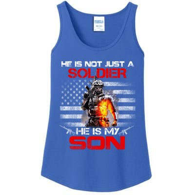 My Son Is A Soldier Proud Army Dad Mom Cool Gift Great Gift Ladies Essential Tank