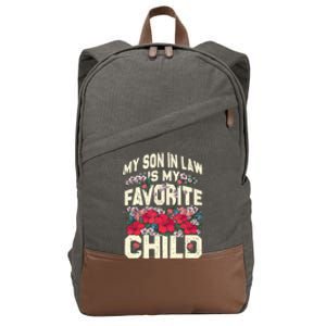 My Son In Law Is My Favorite Child MotherInLaw Mothers Day Cotton Canvas Backpack