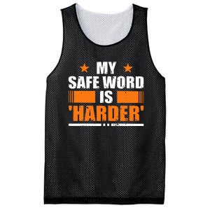 My Safeword Is Harder Inappropriate Adult Humor Sub Dom Mesh Reversible Basketball Jersey Tank