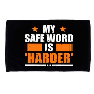 My Safeword Is Harder Inappropriate Adult Humor Sub Dom Microfiber Hand Towel