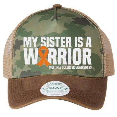 My Sister Is A Warrior Ms Multiple Sclerosis Awareness Legacy Tie Dye Trucker Hat
