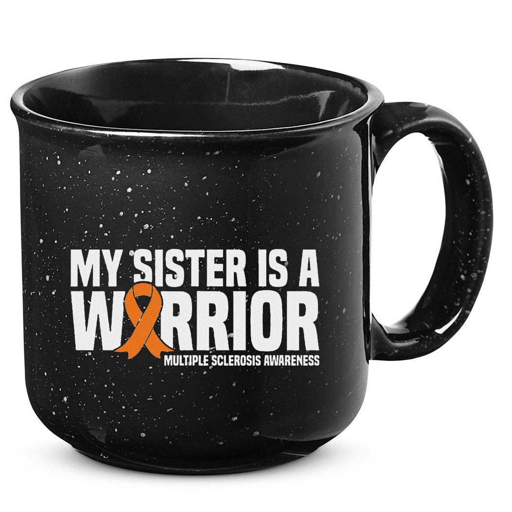 My Sister Is A Warrior Ms Multiple Sclerosis Awareness 15oz Campfire Ceramic Mug