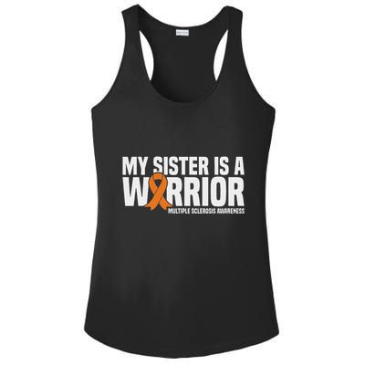 My Sister Is A Warrior Ms Multiple Sclerosis Awareness Ladies PosiCharge Competitor Racerback Tank
