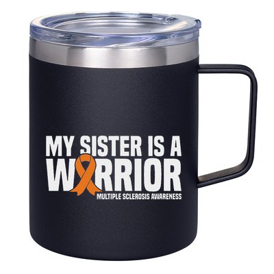 My Sister Is A Warrior Ms Multiple Sclerosis Awareness 12oz Stainless Steel Coffee Mug