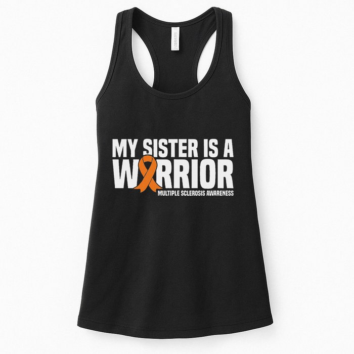 My Sister Is A Warrior Ms Multiple Sclerosis Awareness Womens Tank Top