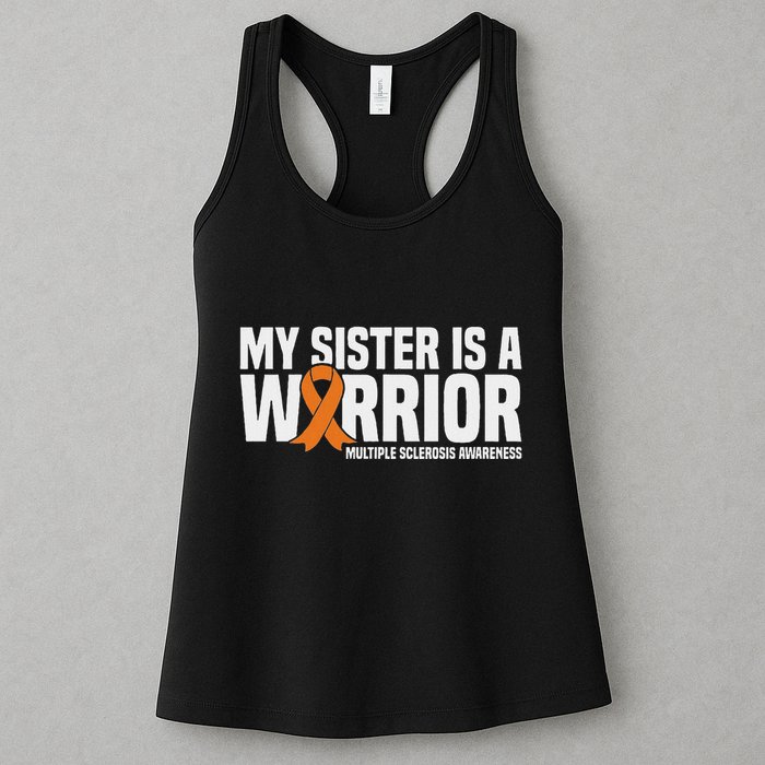 My Sister Is A Warrior Ms Multiple Sclerosis Awareness Womens Tank Top