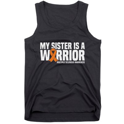 My Sister Is A Warrior Ms Multiple Sclerosis Awareness Tank Top