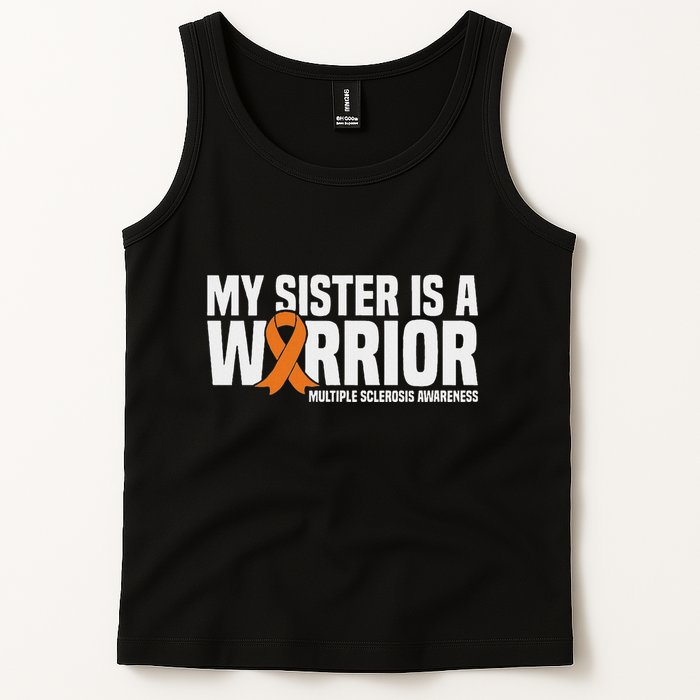 My Sister Is A Warrior Ms Multiple Sclerosis Awareness Tank Top