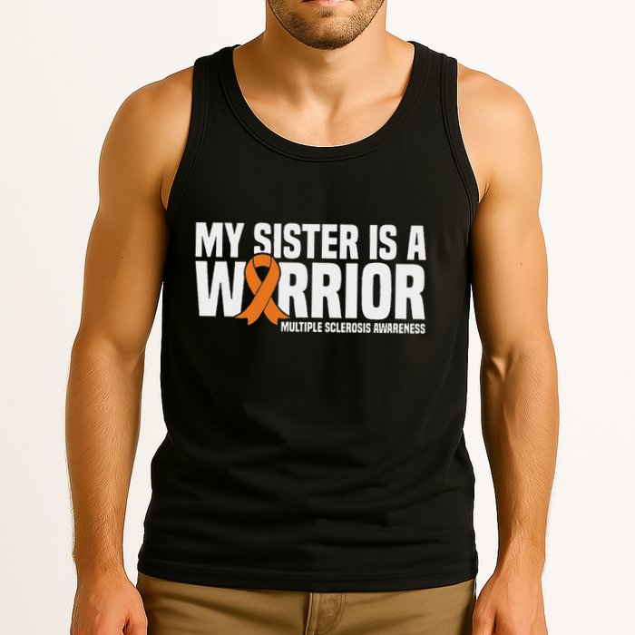 My Sister Is A Warrior Ms Multiple Sclerosis Awareness Tank Top