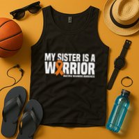 My Sister Is A Warrior Ms Multiple Sclerosis Awareness Tank Top