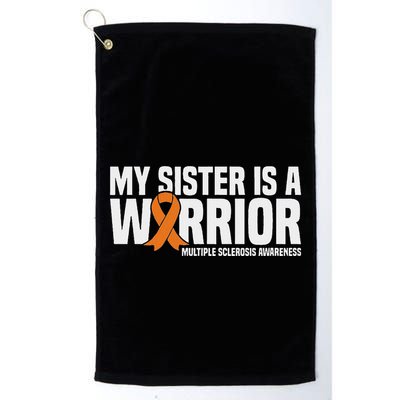 My Sister Is A Warrior Ms Multiple Sclerosis Awareness Golf Towel