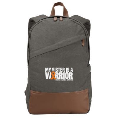 My Sister Is A Warrior Ms Multiple Sclerosis Awareness Cotton Canvas Backpack