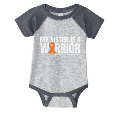My Sister Is A Warrior Ms Multiple Sclerosis Awareness Infant Baby Jersey Bodysuit