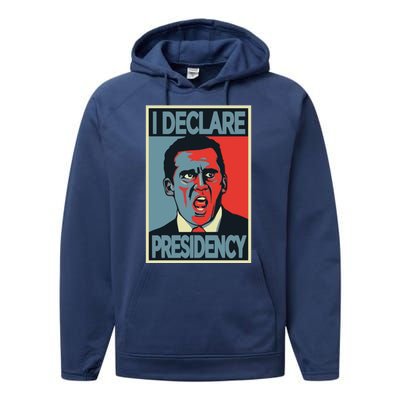 Michael Scott I Declare Presidency Performance Fleece Hoodie