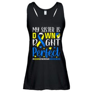 My Sister Is Down Right Perfect Down Syndrome Awareness Ladies Essential Flowy Tank