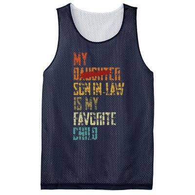 My Son In Law Is My Favorite Child Funny Replaced Daughter Mesh Reversible Basketball Jersey Tank