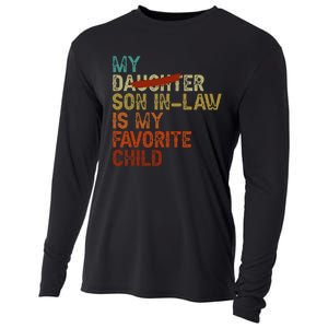 My Son In Law Is My Favorite Child Funny Replaced Daughter Gift Cooling Performance Long Sleeve Crew