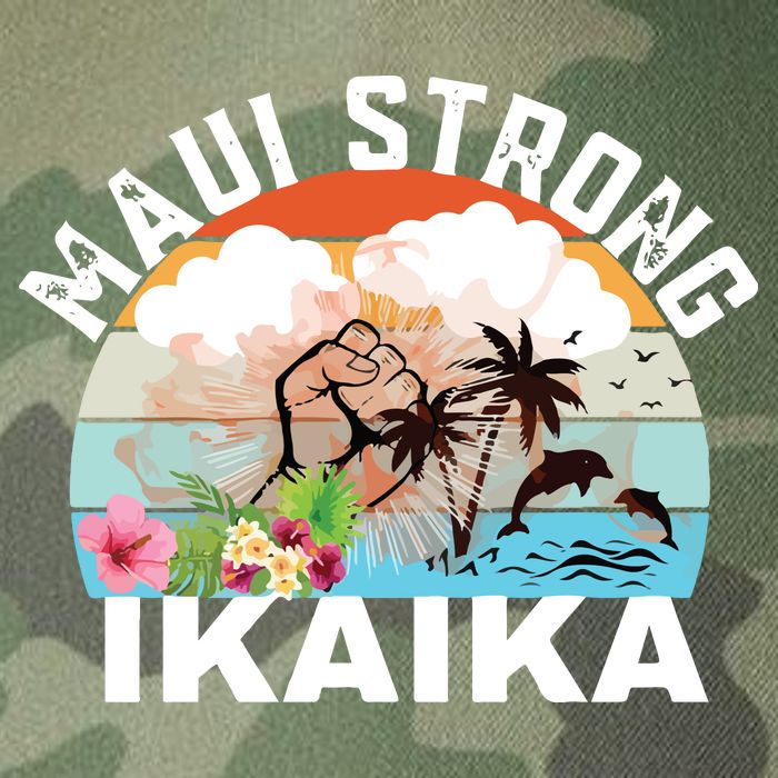 Maui Strong Ikaika Lahaina Banyan Tree Maui Hawaii Shoreline Legacy Tie Dye Trucker Hat