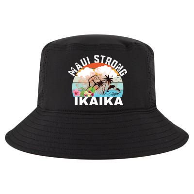 Maui Strong Ikaika Lahaina Banyan Tree Maui Hawaii Shoreline Cool Comfort Performance Bucket Hat