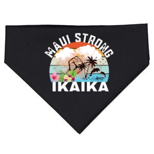 Maui Strong Ikaika Lahaina Banyan Tree Maui Hawaii Shoreline USA-Made Doggie Bandana