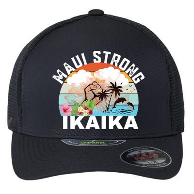 Maui Strong Ikaika Lahaina Banyan Tree Maui Hawaii Shoreline Flexfit Unipanel Trucker Cap