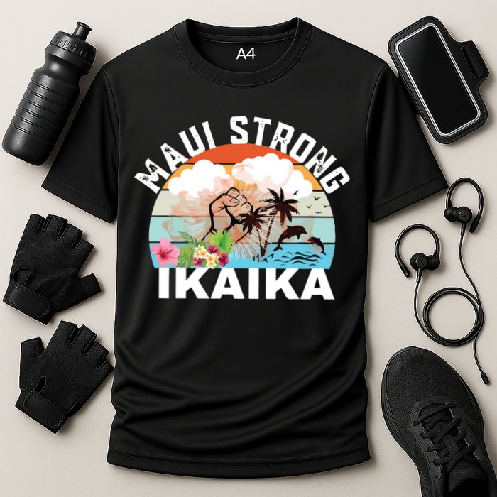 Maui Strong Ikaika Lahaina Banyan Tree Maui Hawaii Shoreline Performance Shirt