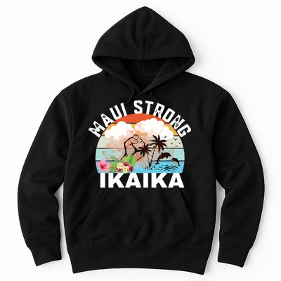Maui Strong Ikaika Lahaina Banyan Tree Maui Hawaii Shoreline Hoodie