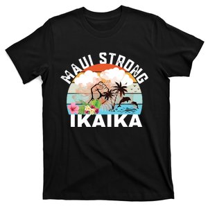 Maui Strong Ikaika Lahaina Banyan Tree Maui Hawaii Shoreline T-Shirt