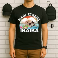 Maui Strong Ikaika Lahaina Banyan Tree Maui Hawaii Shoreline T-Shirt