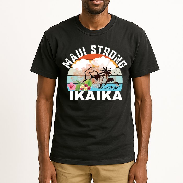 Maui Strong Ikaika Lahaina Banyan Tree Maui Hawaii Shoreline Tall T-Shirt