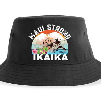Maui Strong Ikaika Lahaina Banyan Tree Maui Hawaii Shoreline Sustainable Bucket Hat