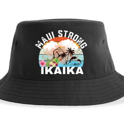 Maui Strong Ikaika Lahaina Banyan Tree Maui Hawaii Shoreline Sustainable Bucket Hat