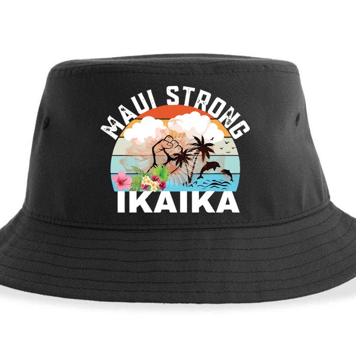 Maui Strong Ikaika Lahaina Banyan Tree Maui Hawaii Shoreline Sustainable Bucket Hat