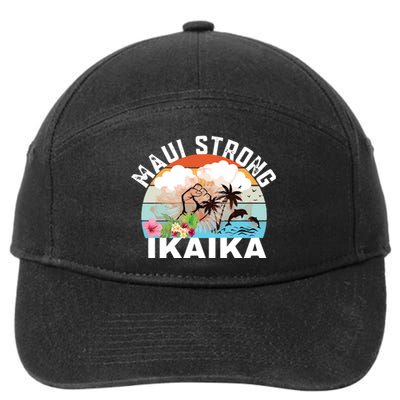 Maui Strong Ikaika Lahaina Banyan Tree Maui Hawaii Shoreline 7-Panel Snapback Hat