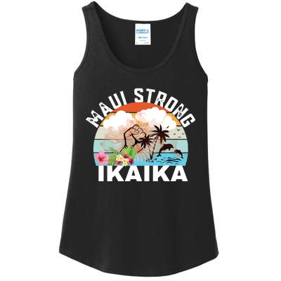 Maui Strong Ikaika Lahaina Banyan Tree Maui Hawaii Shoreline Ladies Essential Tank