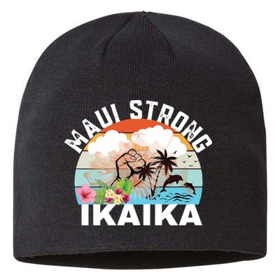 Maui Strong Ikaika Lahaina Banyan Tree Maui Hawaii Shoreline Sustainable Beanie