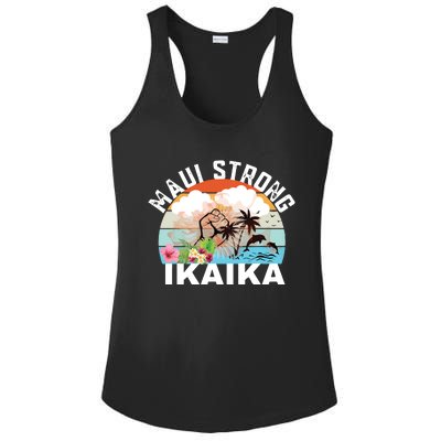 Maui Strong Ikaika Lahaina Banyan Tree Maui Hawaii Shoreline Ladies PosiCharge Competitor Racerback Tank