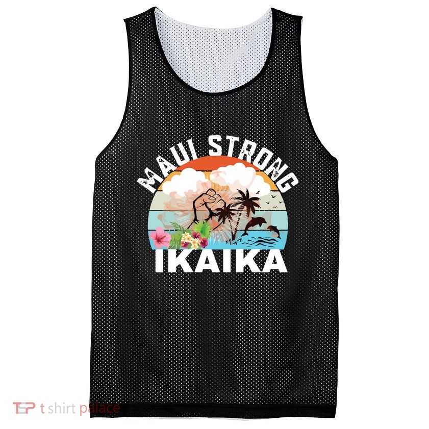 Maui Strong Ikaika Lahaina Banyan Tree Maui Hawaii Shoreline Mesh Reversible Basketball Jersey Tank