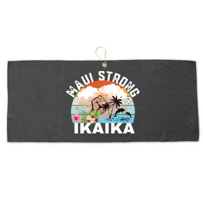 Maui Strong Ikaika Lahaina Banyan Tree Maui Hawaii Shoreline Large Microfiber Waffle Golf Towel