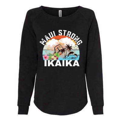 Maui Strong Ikaika Lahaina Banyan Tree Maui Hawaii Shoreline Womens California Wash Sweatshirt