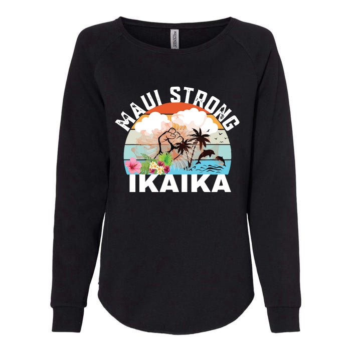 Maui Strong Ikaika Lahaina Banyan Tree Maui Hawaii Shoreline Womens California Wash Sweatshirt