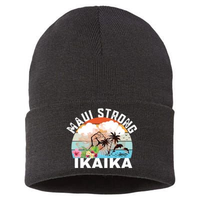 Maui Strong Ikaika Lahaina Banyan Tree Maui Hawaii Shoreline Sustainable Knit Beanie