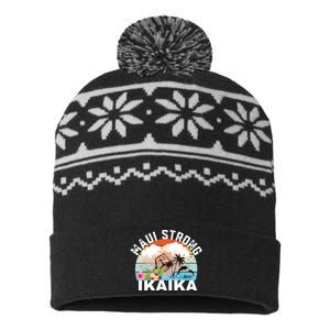 Maui Strong Ikaika Lahaina Banyan Tree Maui Hawaii Shoreline USA-Made Snowflake Beanie