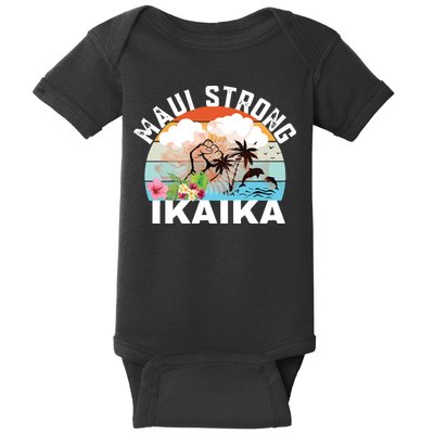 Maui Strong Ikaika Lahaina Banyan Tree Maui Hawaii Shoreline Baby Bodysuit