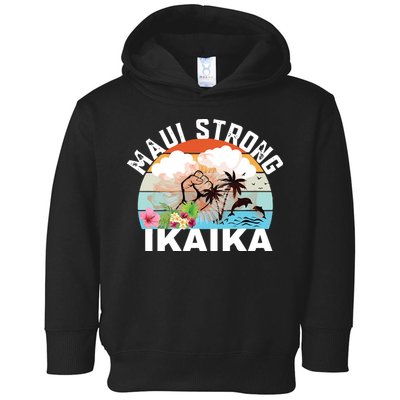 Maui Strong Ikaika Lahaina Banyan Tree Maui Hawaii Shoreline Toddler Hoodie