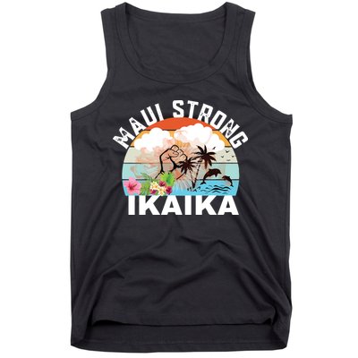 Maui Strong Ikaika Lahaina Banyan Tree Maui Hawaii Shoreline Tank Top