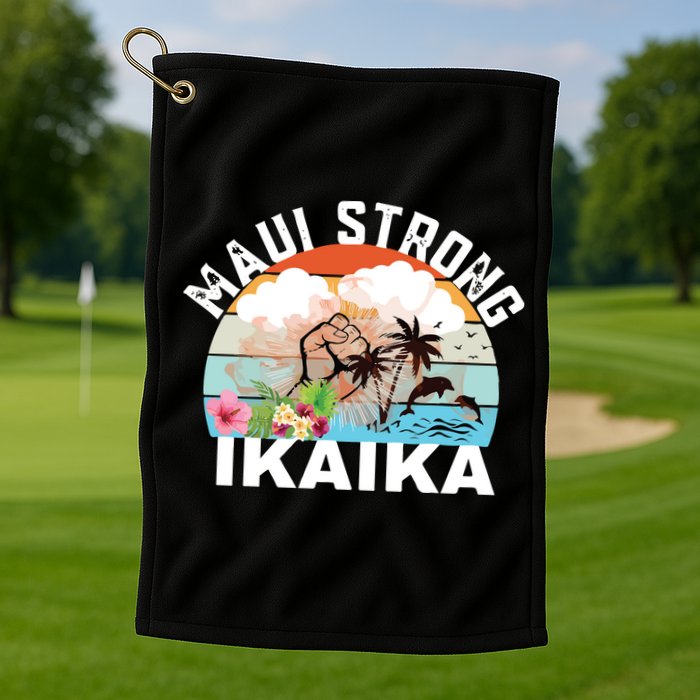 Maui Strong Ikaika Lahaina Banyan Tree Maui Hawaii Shoreline Golf Towel