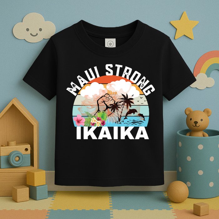 Maui Strong Ikaika Lahaina Banyan Tree Maui Hawaii Shoreline Toddler T-Shirt