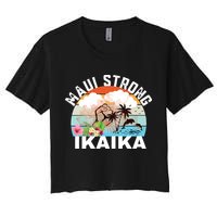 Maui Strong Ikaika Lahaina Banyan Tree Maui Hawaii Shoreline Crop Top