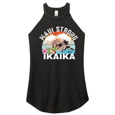 Maui Strong Ikaika Lahaina Banyan Tree Maui Hawaii Shoreline Women’s Perfect Tri Rocker Tank